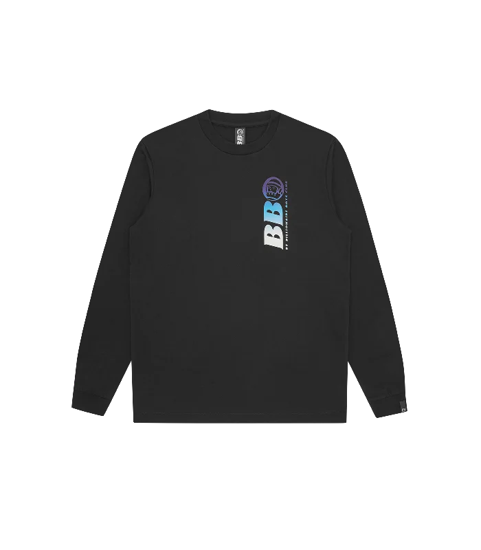 BB ASTRO REPEAT LOGO L/S T-SHIRT - BLACK