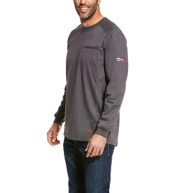 Ariat Men's FR Air Crew Long Sleeve T-Shirt - Charcoal