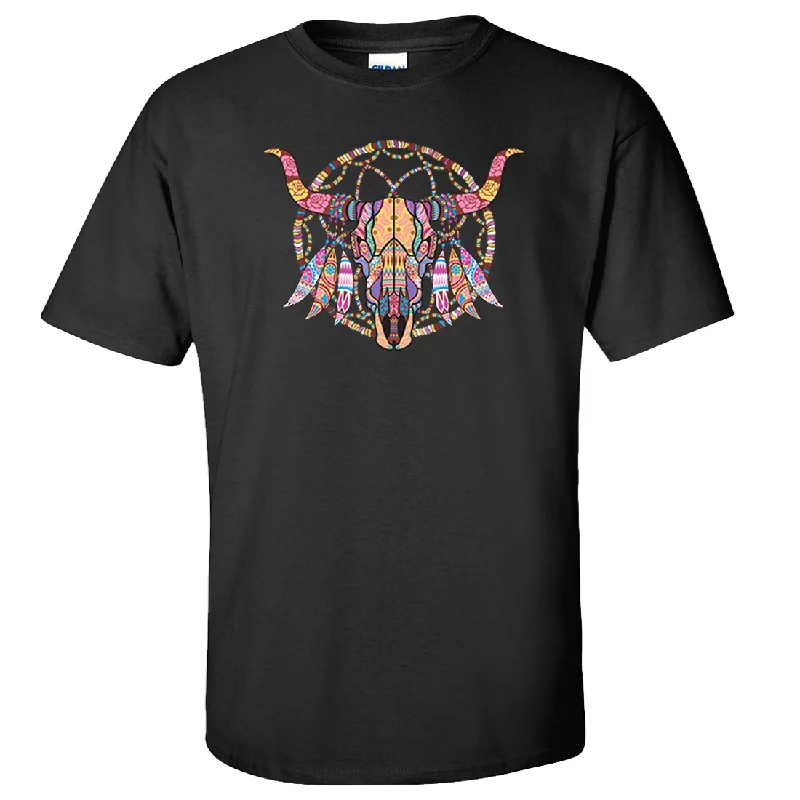 Cow Skull Mosaic Asst Colors T-shirt/tee