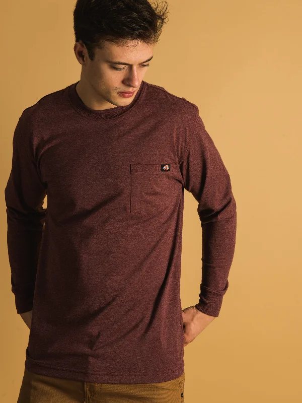 DICKIES HEAVYWEIGHT LONG SLEEVE POCKET T-SHIRT  - CLEARANCE