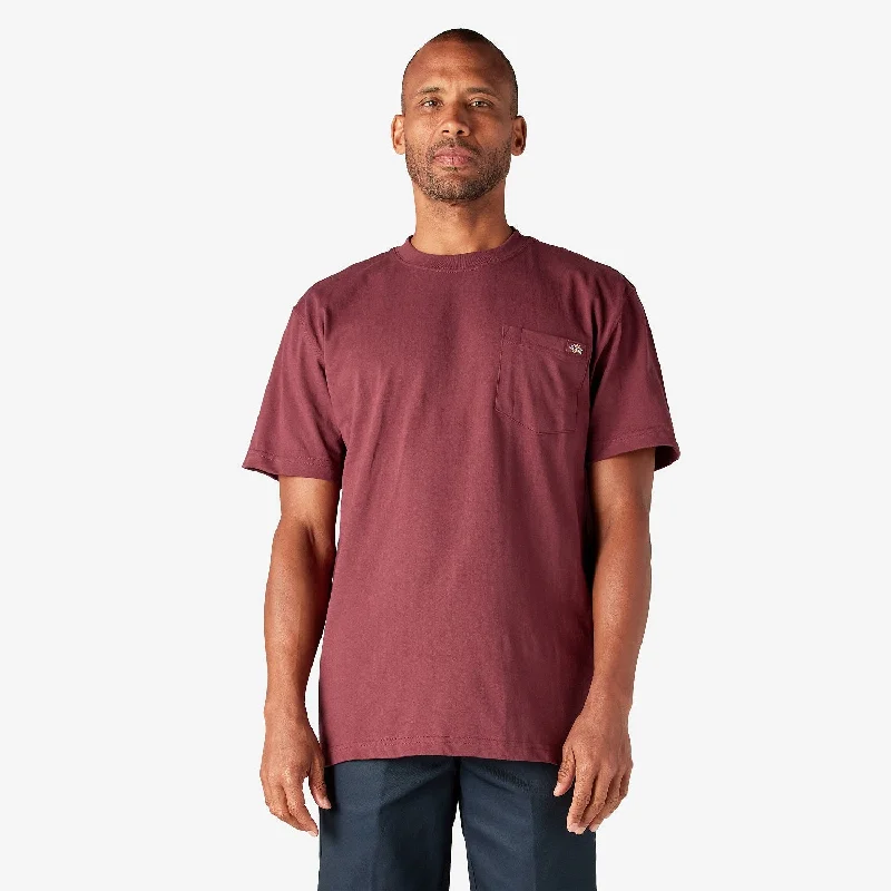 Dickies Men's Heavyweight Short Sleeve Pocket T-Shirt_Burgundy