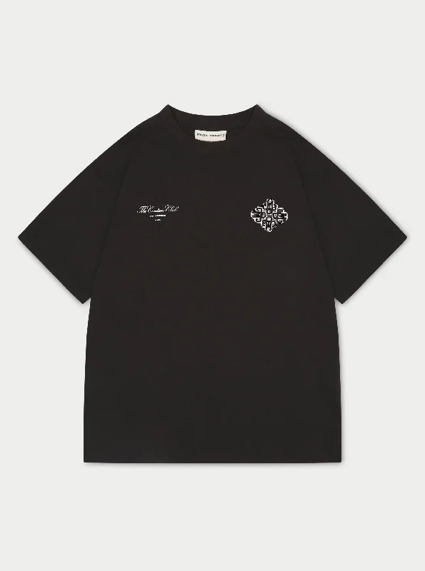 EMBLEM OUTLINE T-SHIRT - BLACK