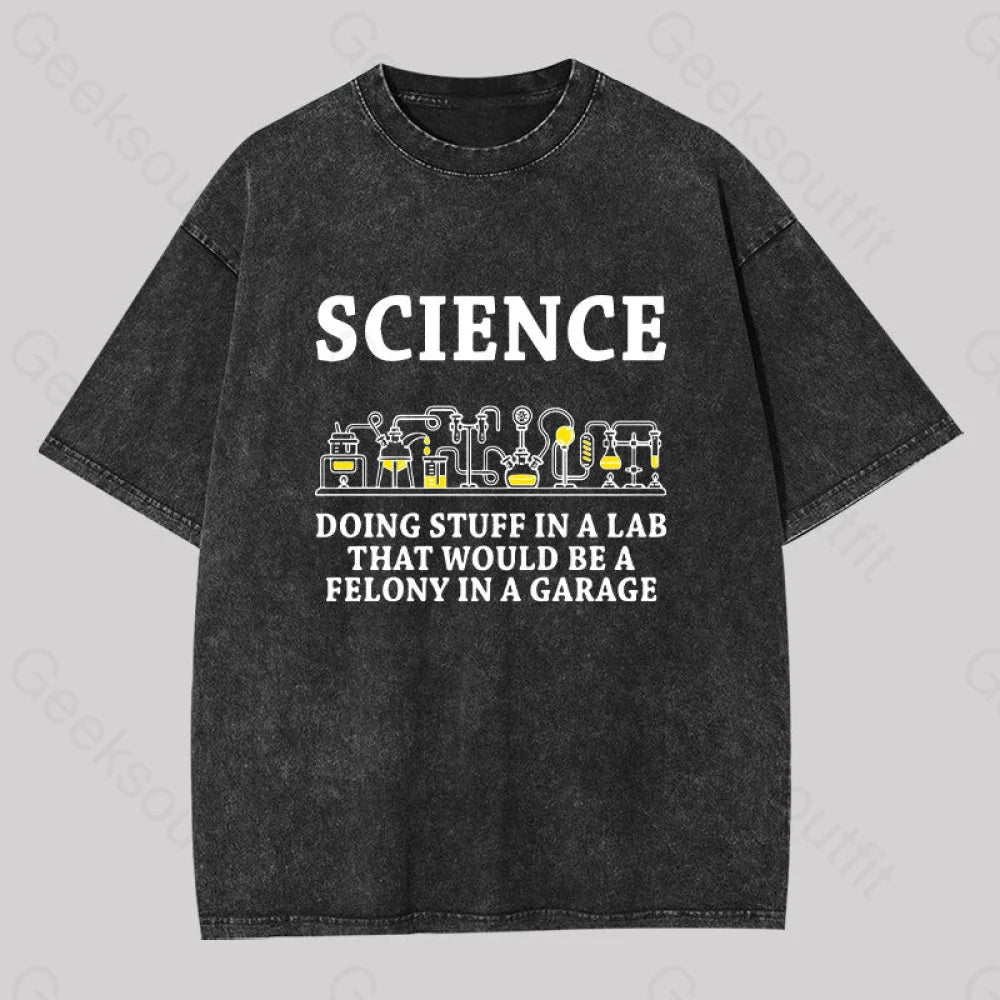 Funny Science Definition Washed T-shirt