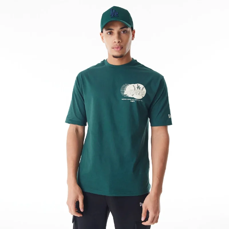 LA Dodgers Baseball Graphic Dark Green Oversized T-Shirt