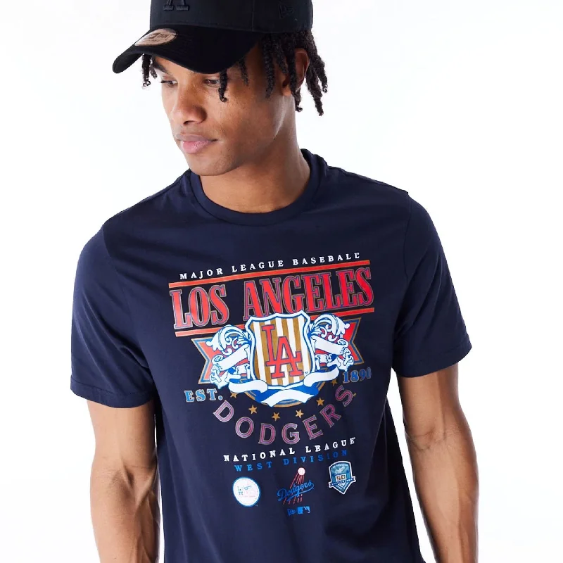 LA Dodgers MLB Badge Graphic Navy T-Shirt