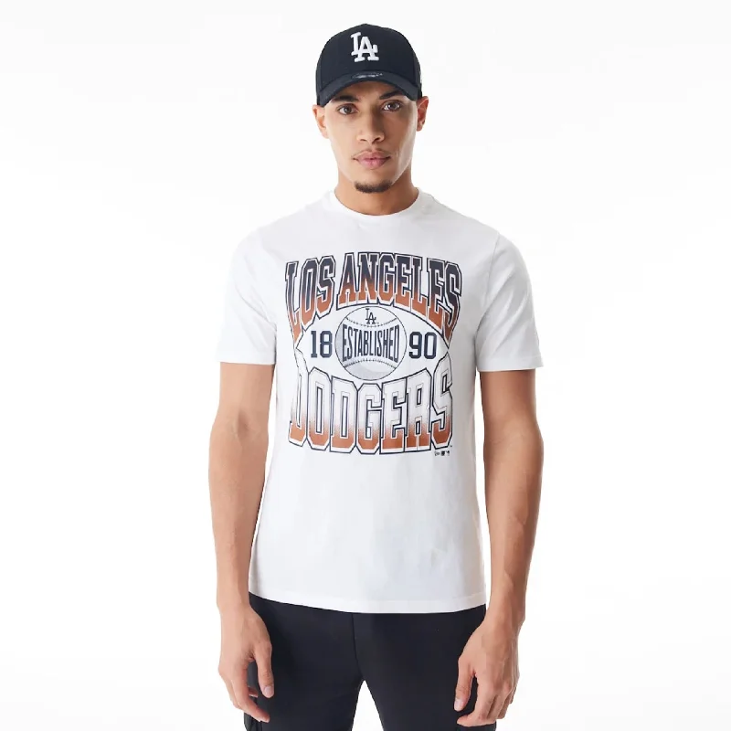 LA Dodgers MLB Gradient Graphic White T-Shirt