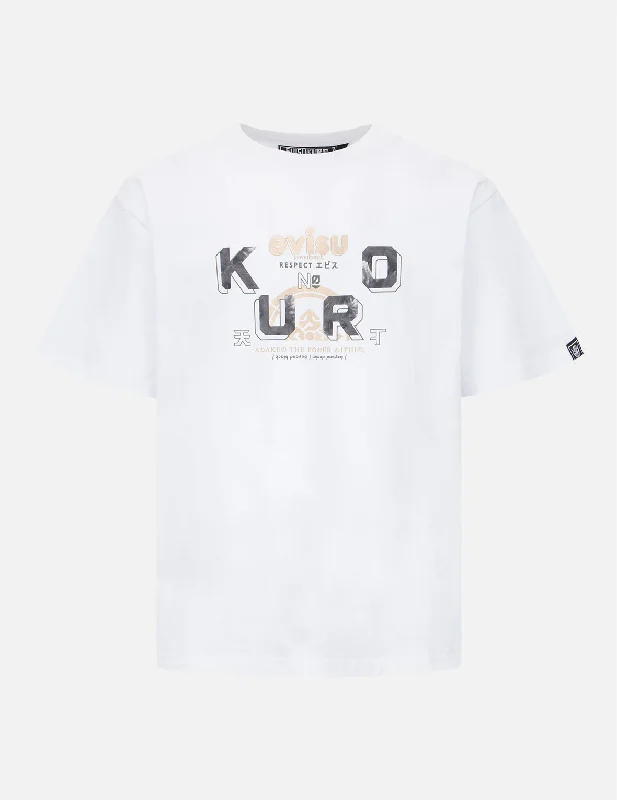 Logo and Kamon Foil Print T-shirt