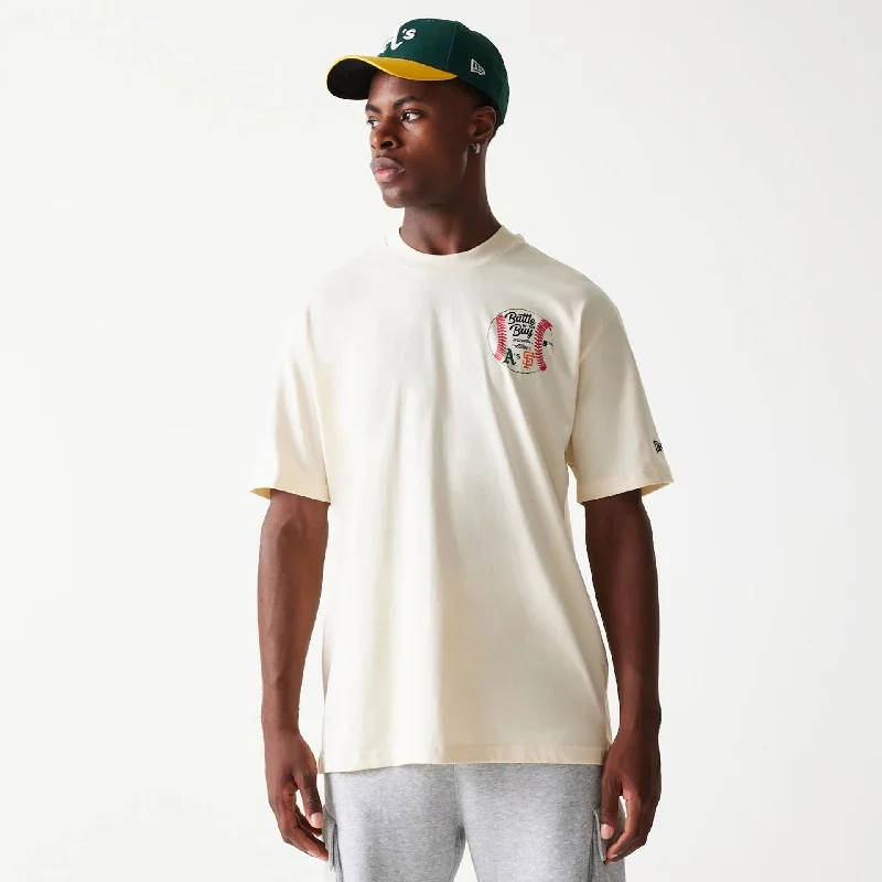 MLB Multi Team Battle Of The Bay Cream Oversized T-Shirt