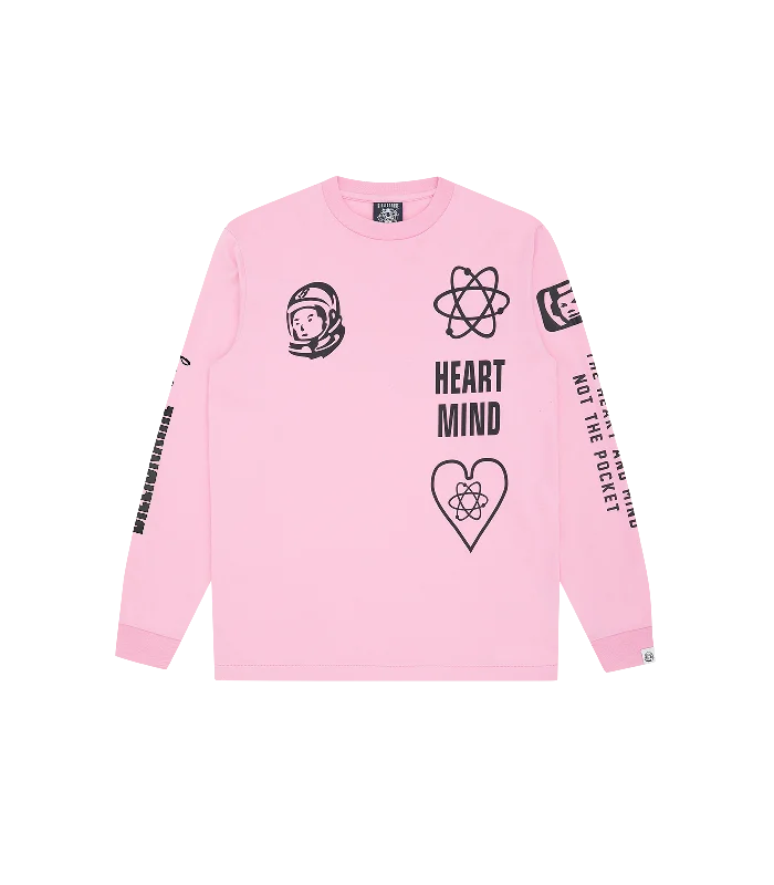 MULTI PRINT L/S T-SHIRT - PINK