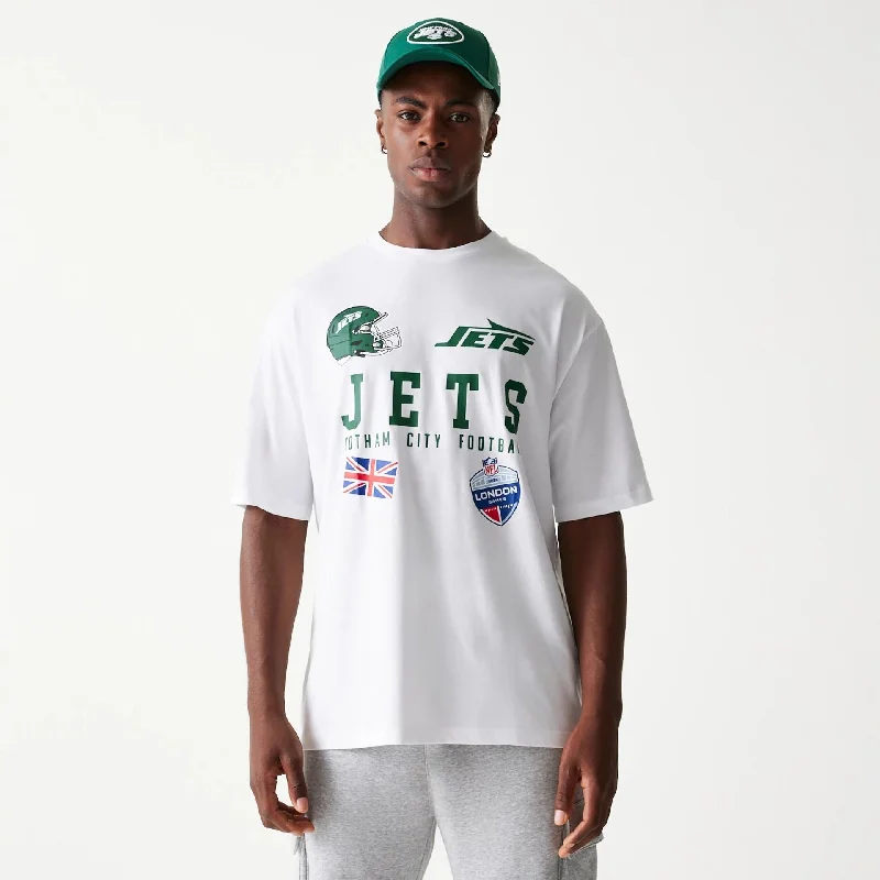 New York Jets NFL Games Collegiate White Oversized T-Shirt