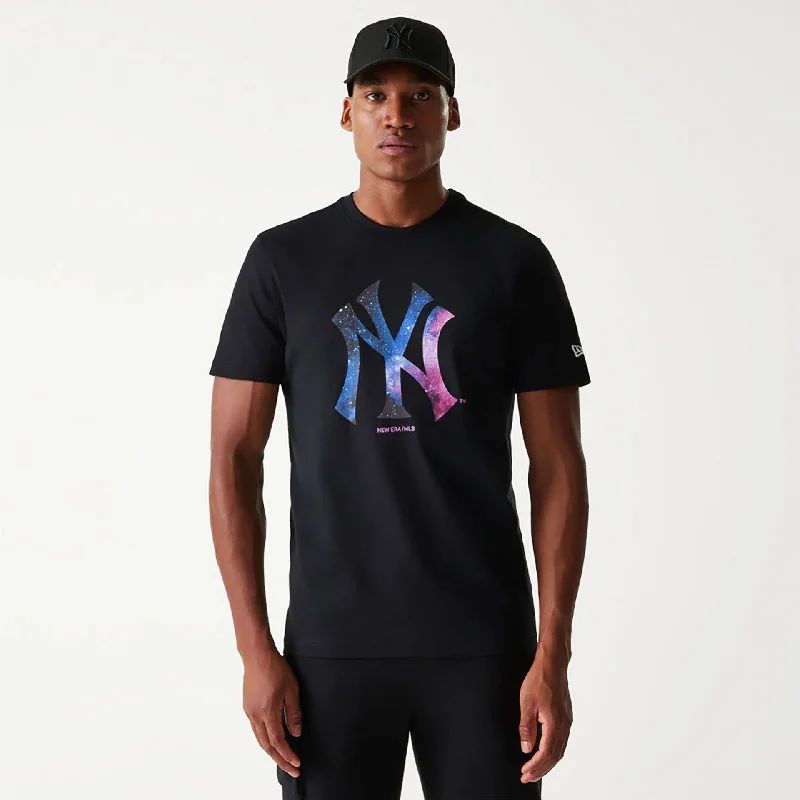 New York Yankees Cosmic Space Black T-Shirt