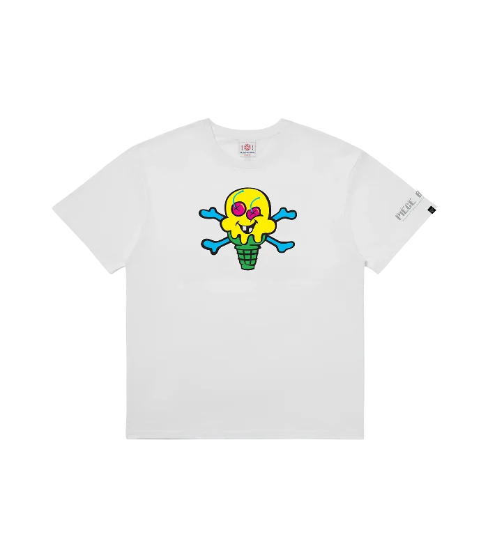 PIECE BY PIECE CONES AND BONES T-SHIRT - WHITE