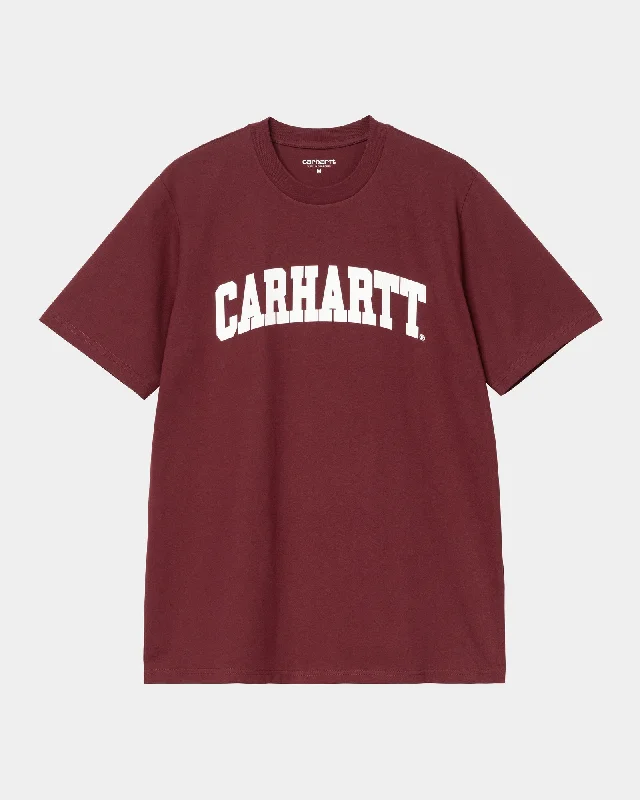 University T-Shirt | Malbec / White