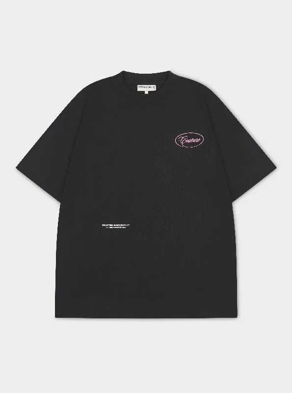 SCRIPT MULTI GRAPHIC MEMBERS ONLY T-SHIRT - BLACK