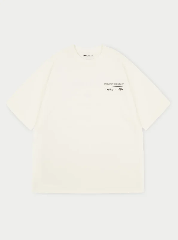 SCRIPT MULTI GRAPHIC T-SHIRT - OFF WHITE