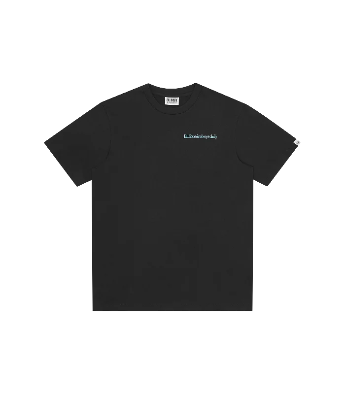 SERIF LOGO T-SHIRT - BLACK/BLUE LOGO