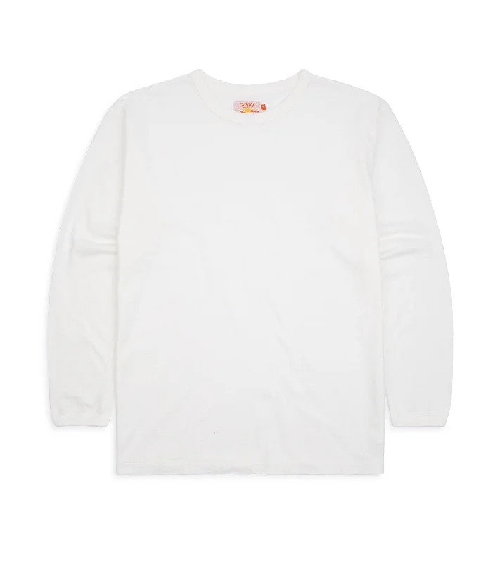 Sunray Sportswear Haleiwa Long Sleeve Cotton T-Shirt: Off White