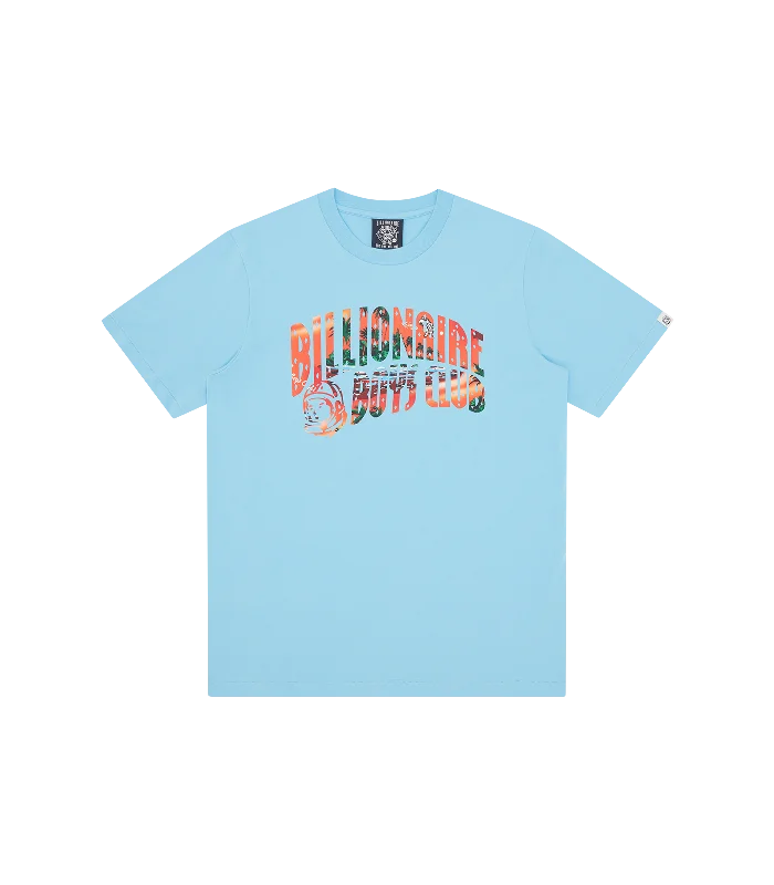 TROPICAL ISLAND FILL ARCH LOGO T-SHIRT - BLUE