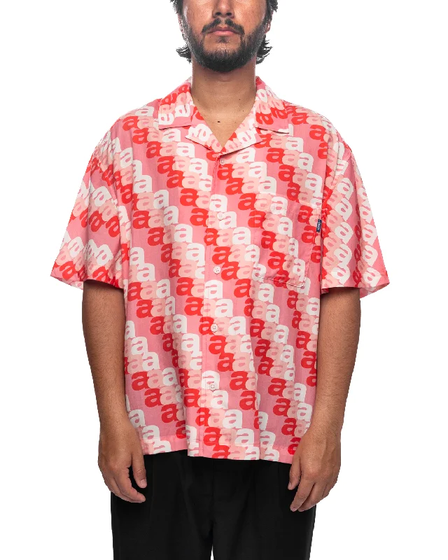 Triple A Print Camp Shirt Pink