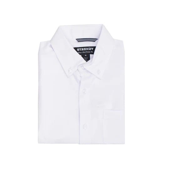 Strendy Boy's Solid Flex Fit Stretch Shirt