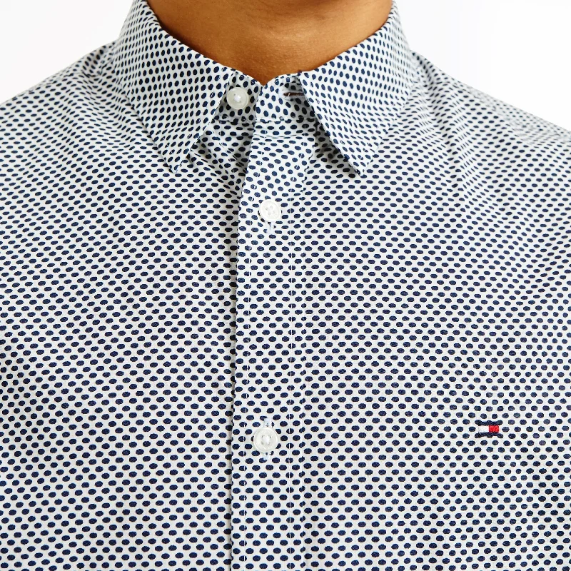 Tommy Hilfiger - Dot Print Casual Shirt - Navy/White | Black/Blue