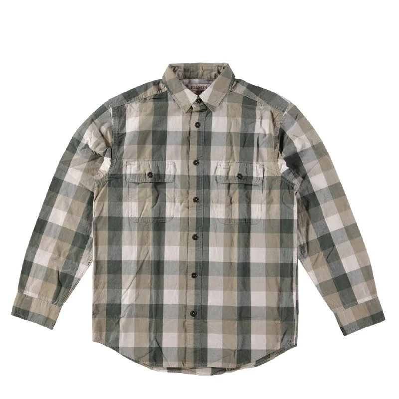 Filson Lightweight Kitsap Work Shirt Olive/Khaki/Ivory