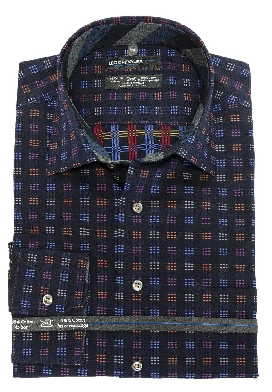 Leo Chevalier 100% Cotton Long Sleeve Sport Shirt - 425469