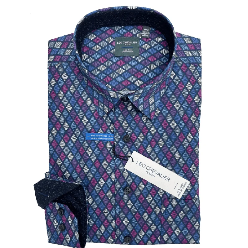 Leo Chevalier Long Sleeve Sport Shirt - 529465 9898