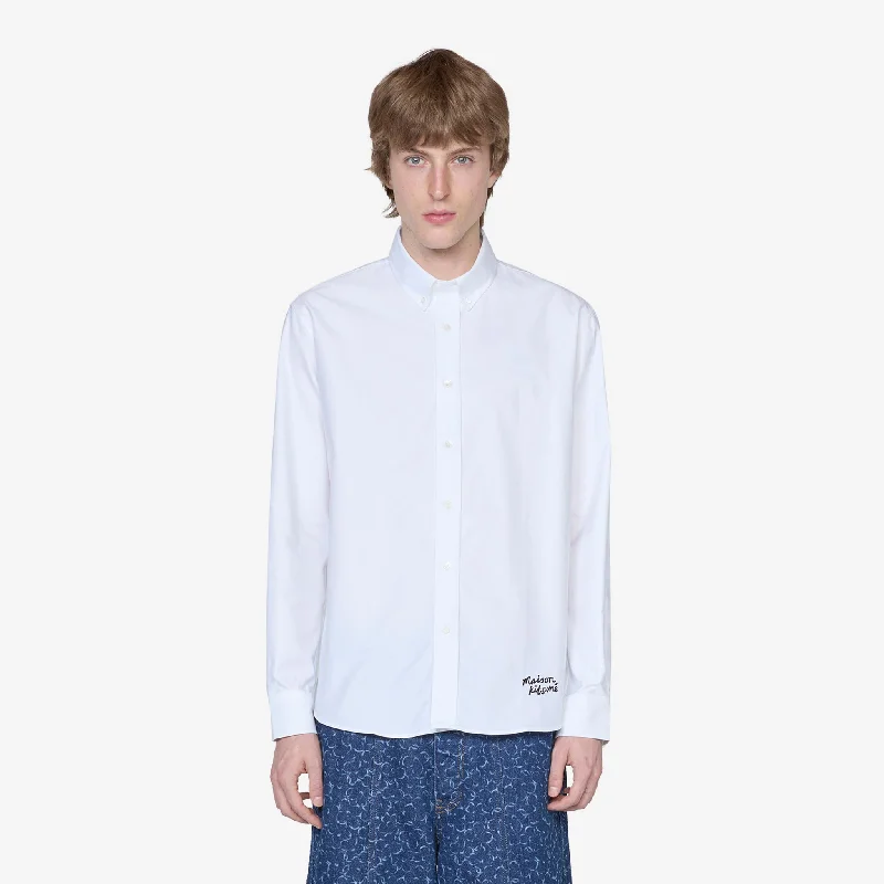 Maison Kitsuné Handwriting Casual BD Shirt White