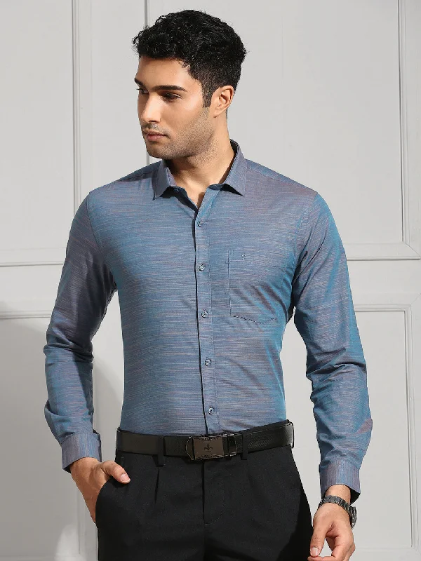 Men 100% Cotton Blue Shirt CL7 GE3