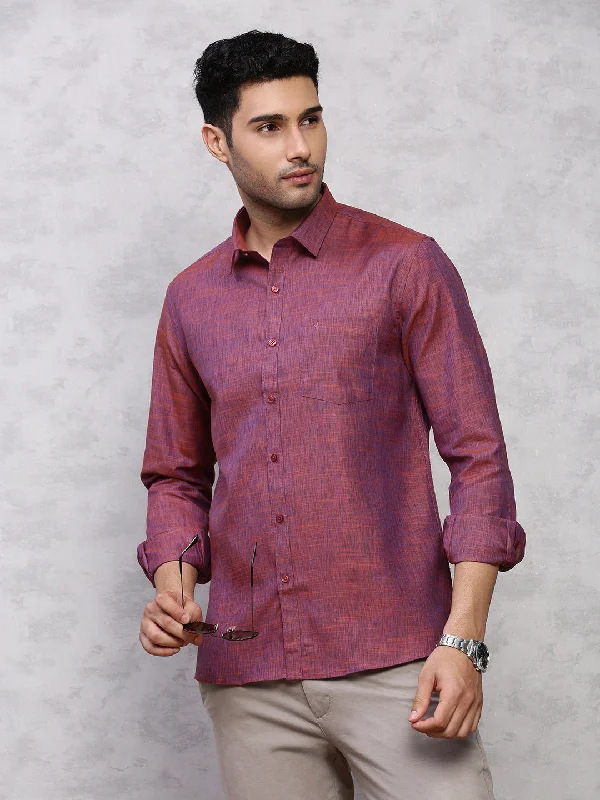 Men Cotton Rich Casual Shirt Pinkish Red CK12