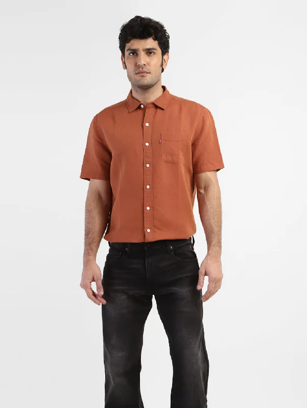 Men's Solid Slim Fit Linen Shirt