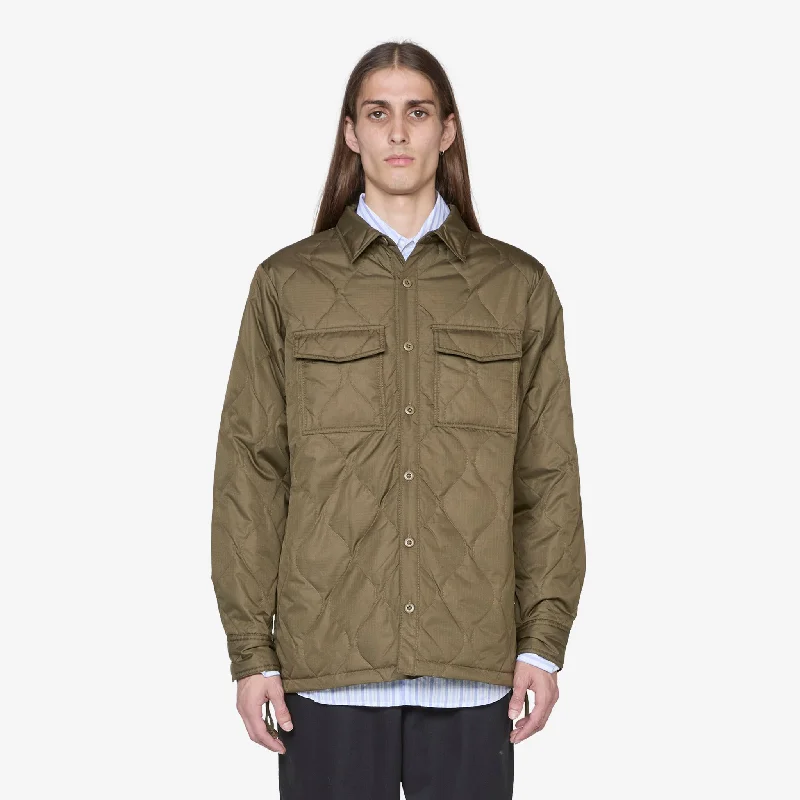 Military Down Shirt Dark Olive