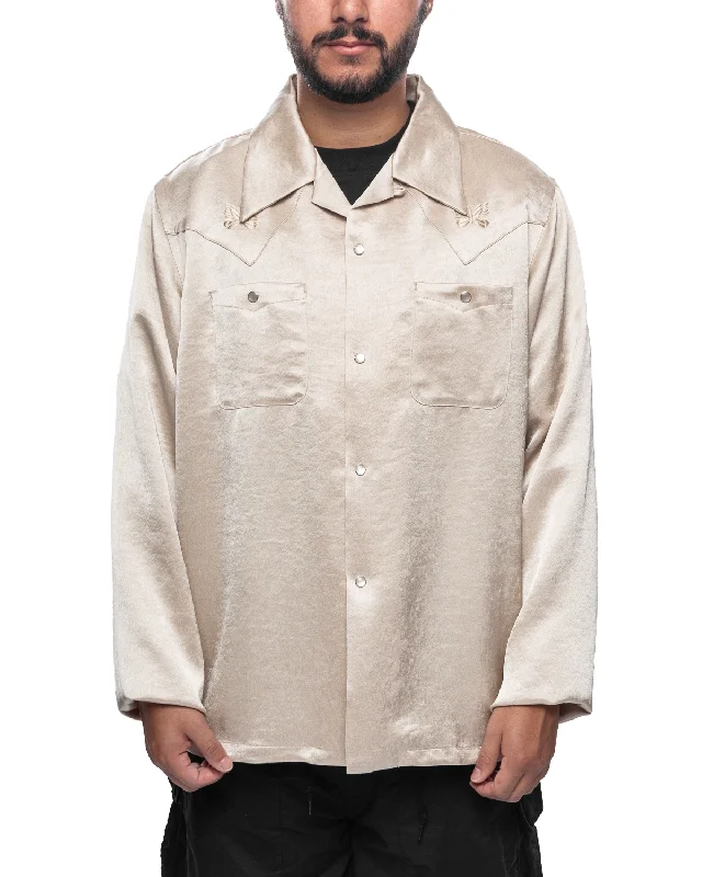 L/S Cowboy One-Up Shirt Beige