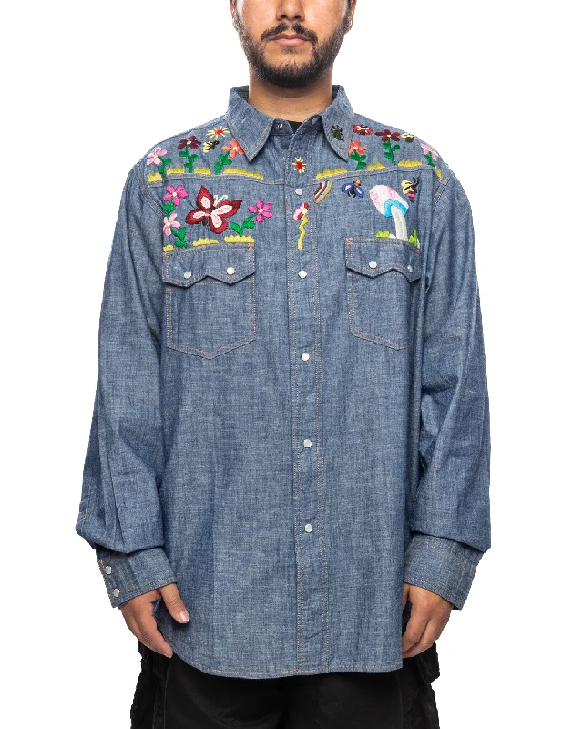 Western Shirt Cotton Chambray / India Blue