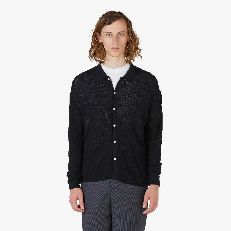 Paul Longsleeve Polo Black