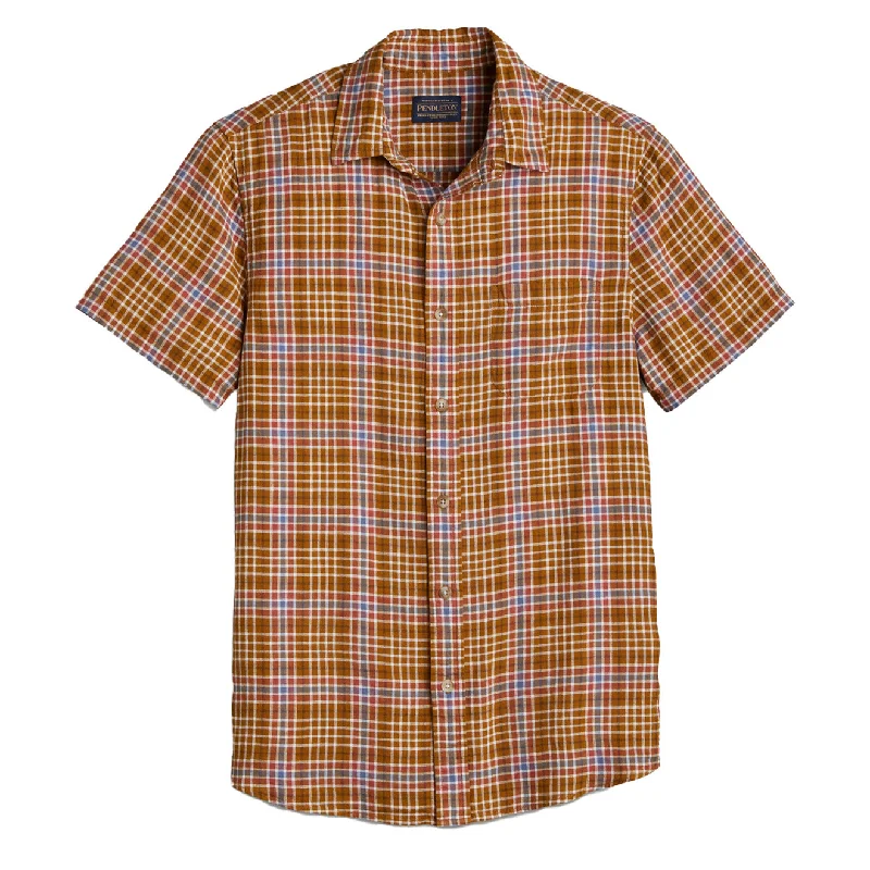 Pendleton Dawson Linen Shirt Bronze / Red / Blue Plaid