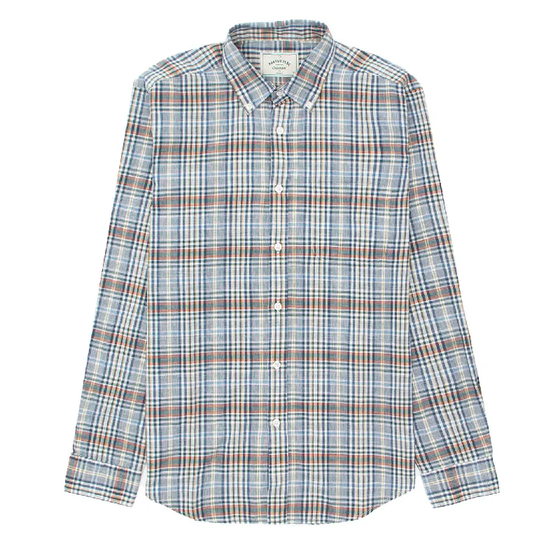 Portuguese Flannel L/S Oxford Button Down Shirt Summer Plaid