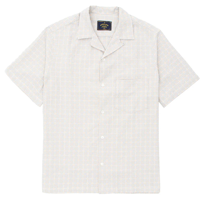 Portuguese Flannel S/S Camp Shirt Portuguese Tile Blue/Beige