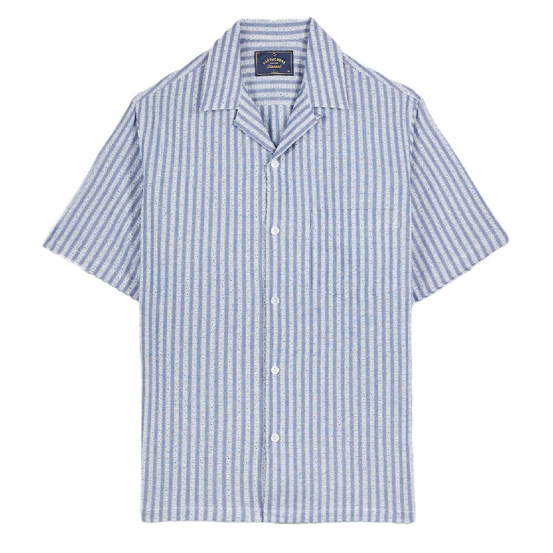 Portuguese Flannel Shirt Jacquard Chambray