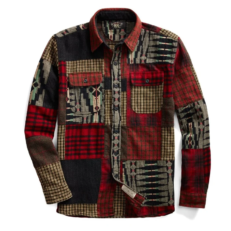 RRL by Ralph Lauren Patchwork Workshirt Red / Multi