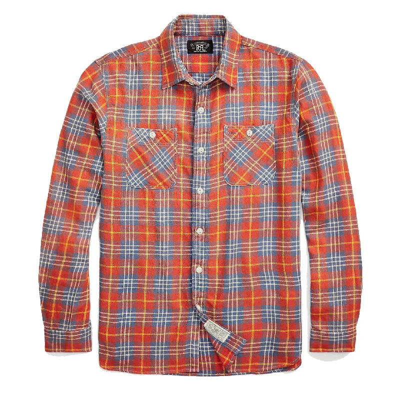 RRL by Ralph Lauren Plaid Twill Workshirt Red / Blue