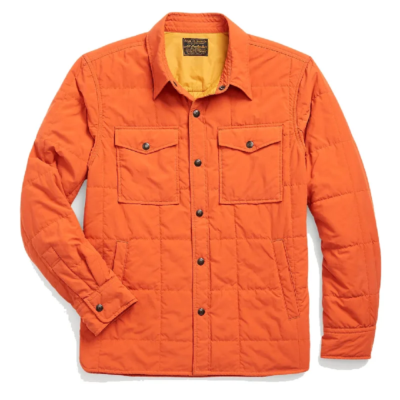 RRL by Ralph Lauren Quilted Shirt Jacket Outdoor Orange