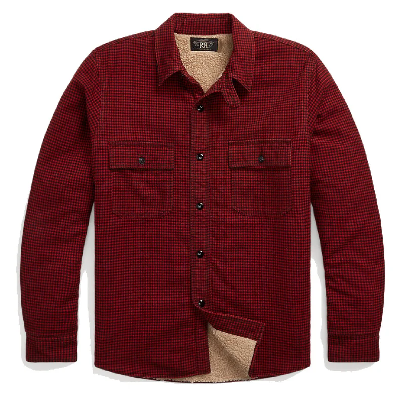 RRL by Ralph Lauren Vermont Cotton Twill Shirt Red / Black