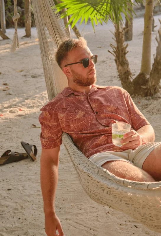 The Toby 100% Tencel Palm Print Shirt