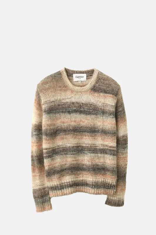 Space Dye Mohair Crewneck Natural