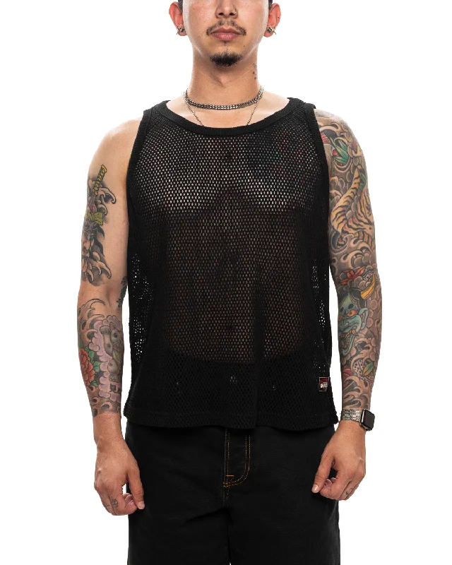 Cotton Big Mesh Tank 'Black'