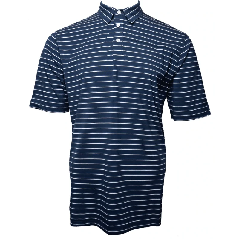 Viyella Harley Pima Cotton Striped Polo Shirt with Spandex - 558521