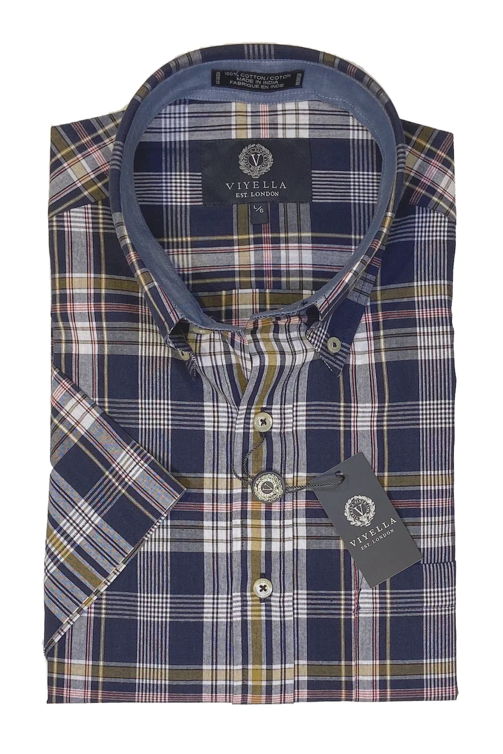 Viyella Madras Short Sleeve Sport Shirt - 650310 - Multiple Patterns